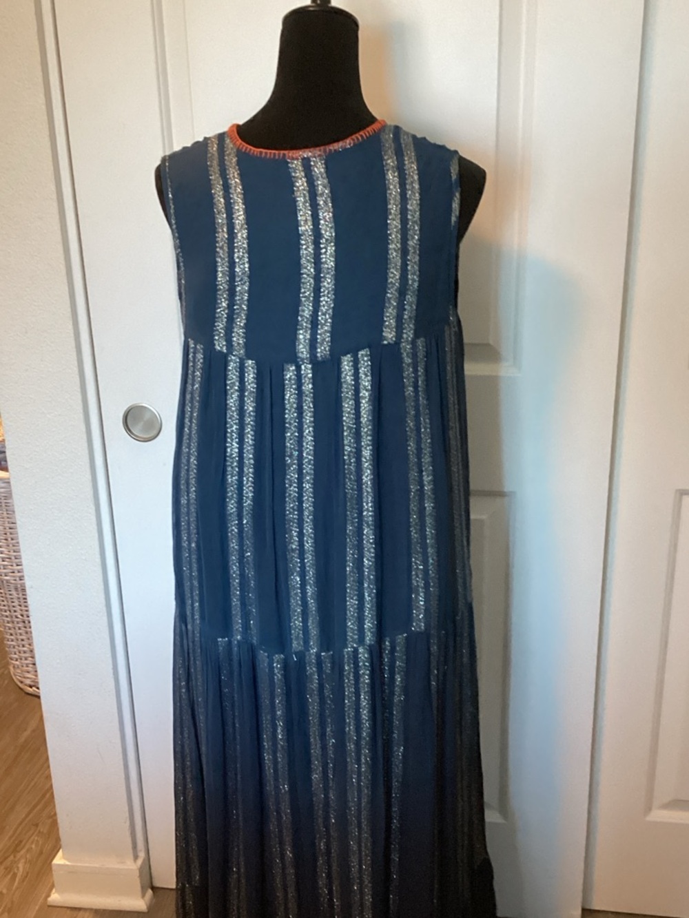 Anthropologie VERB by Palavi Bohemian embroidery Maxi Dress S - Picture 7 of 13